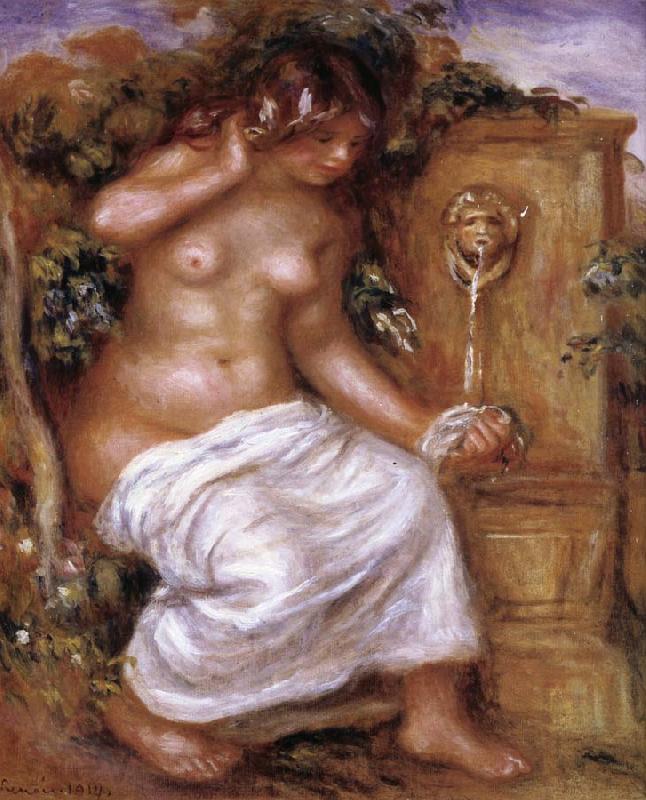 Pierre Renoir The Bather at the Fountain Norge oil painting art
